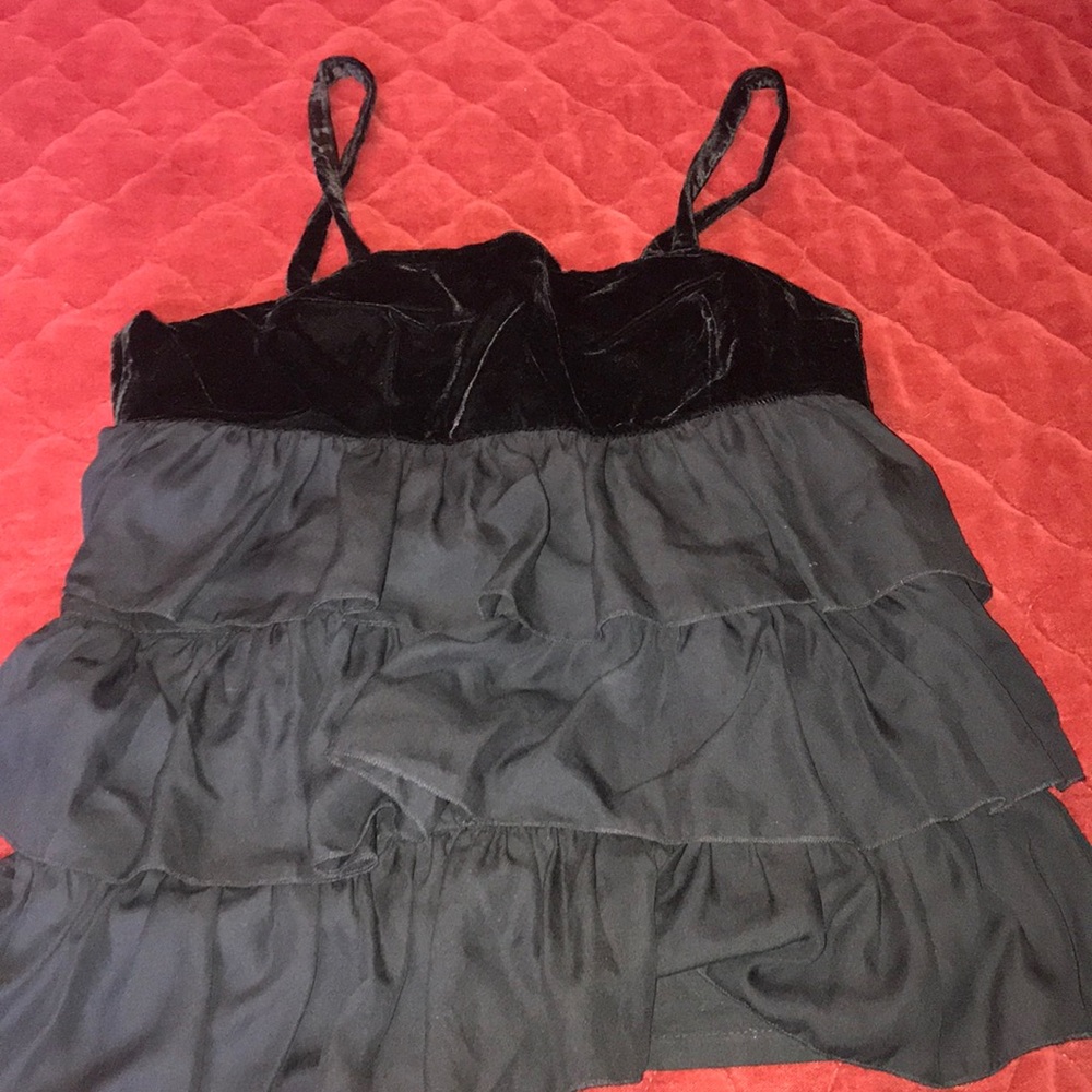 Black Ruffled Tank Top Erin Fetherston for Target